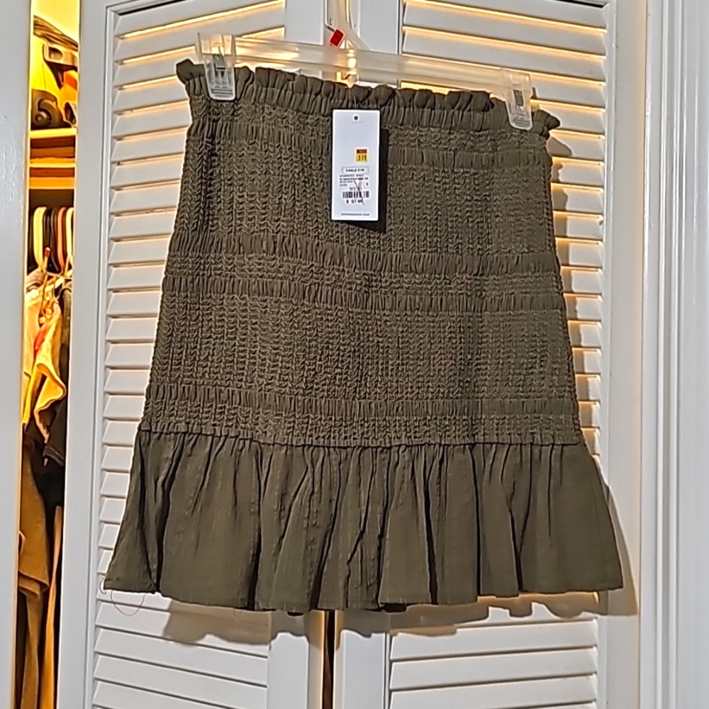 Wishlist Rouched mini skirt Small tube style army green